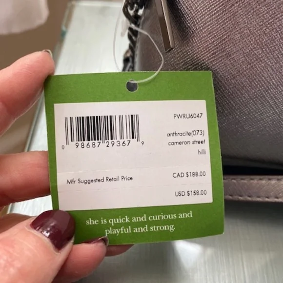 NWT Kate Spade New York Metallic Silver Leather Purse - Picture 3 of 5